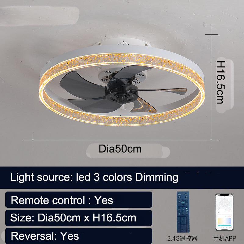 Modern Nordic Style Ceiling Fan with Light and Remote Control - 110V Commercial Use