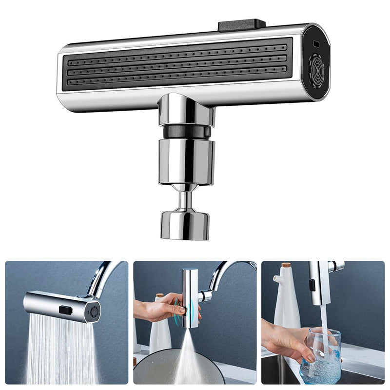 Multifunctional Kitchen Faucet Extension with Rotating Splash-Proof Water Nozzle