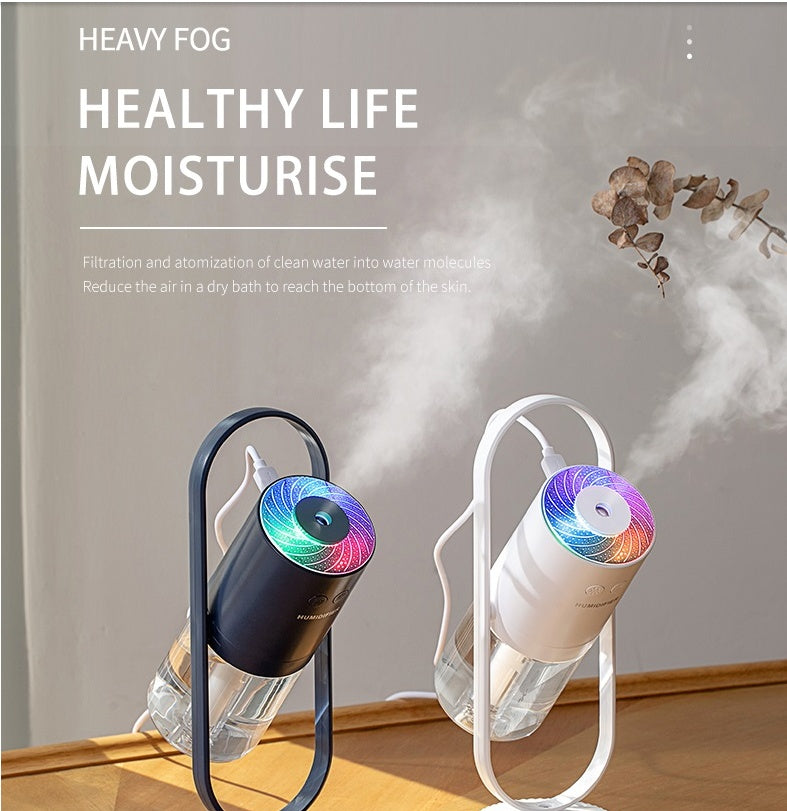 Magic Shadow USB Air Humidifier with Projection Night Lights, Ultrasonic Car Mist Maker, and Mini Office Air Purifier